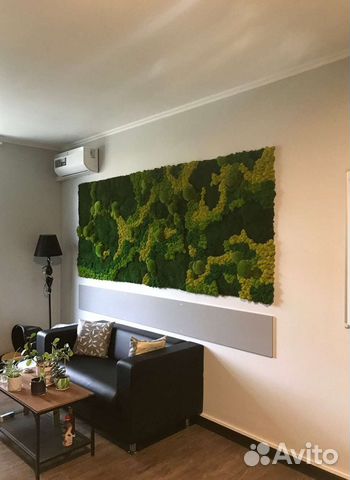 Мох стабилизированный фитокартина фитостена панно