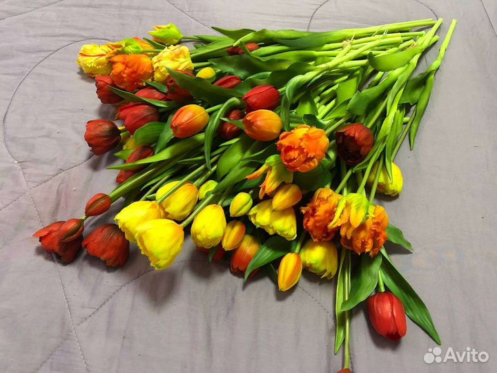 Тюльпаны искусственные real touch