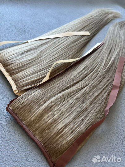 Шиньон на лентах, хвост накладной