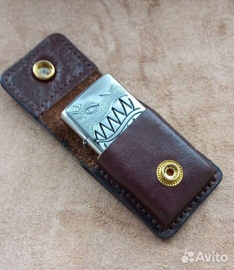 Чехол кожаный для зажигалки zippo