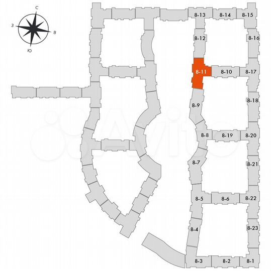 2-к. квартира, 65,5 м², 2/16 эт.