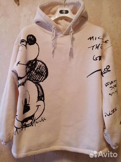 Толстовка на флисе оверсайз