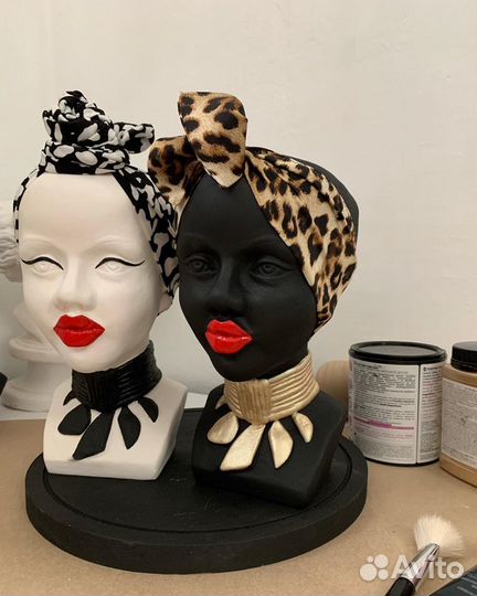 Гипсовая ваза Африканка