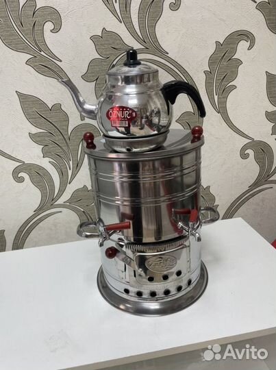 Самовар на дровах 5 литров с двумя кранами