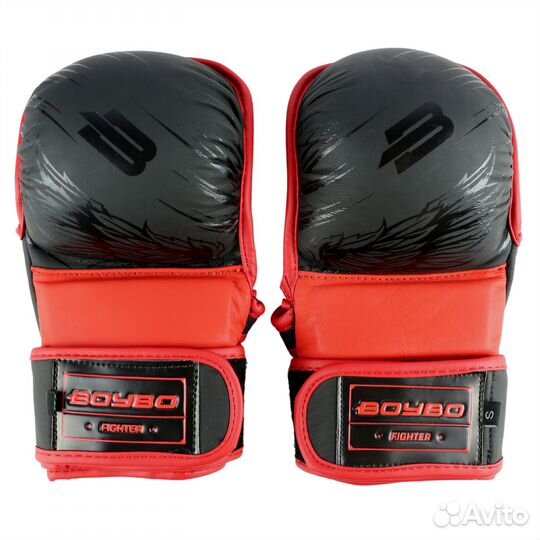 Перчатки для мма BoyBo Wings черно-красные (XL)