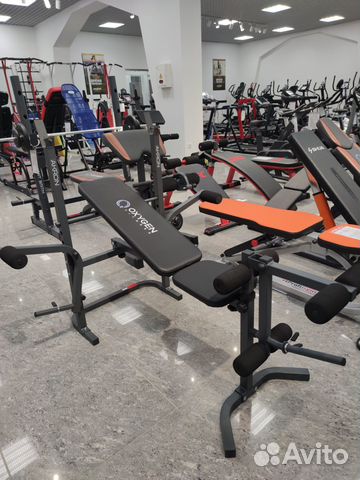 Скамья силовая черная oxygen fitness akron