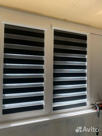 Рулонные шторы день ночь