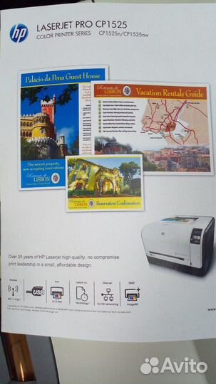Цветной лазер принтер Нр 1525n+картриджи гарантия