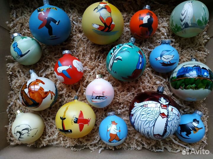 Елочные игрушки. Шары с росписью