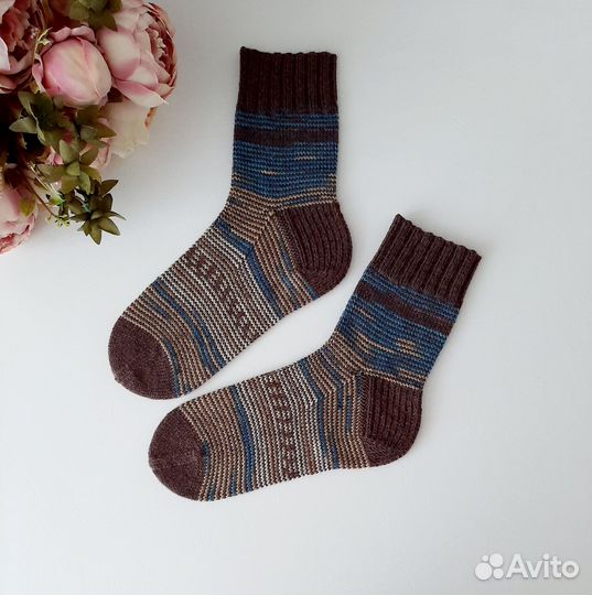Носки шерстяные вязаные мужские