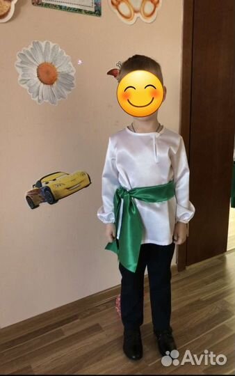 Рубашка белая для мальчика под народный костюм