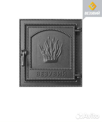 Дверка каминная Везувий 211 антрацит