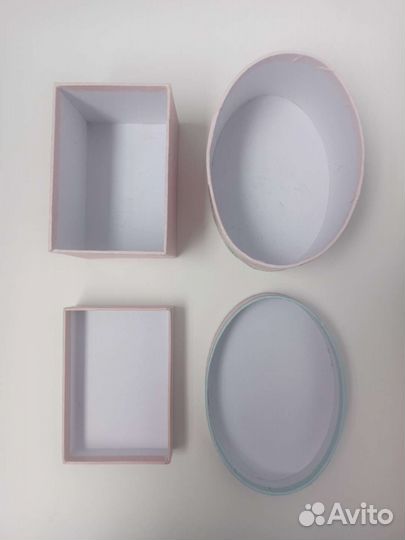 Подарочная коробка с крышкой в пастельных тонах