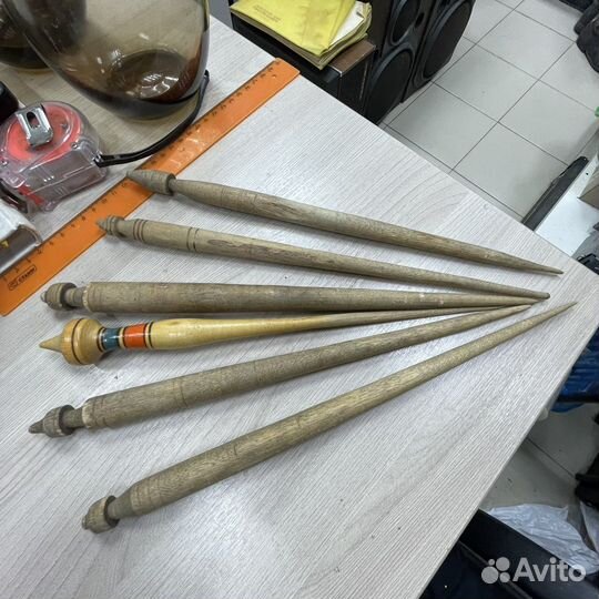 Старинное веретено 6 штук одним лотом бокс5 (сзр)