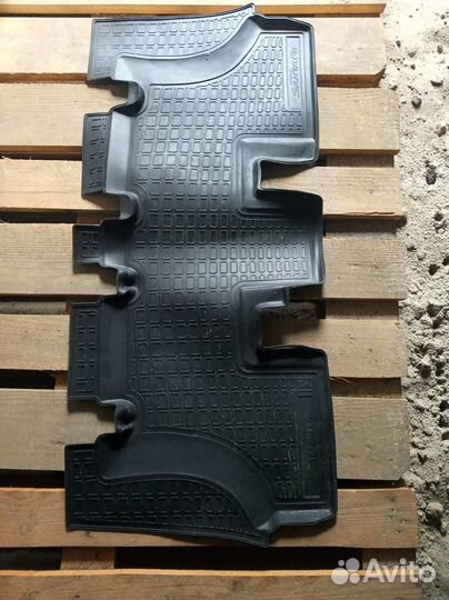 Коврики салона Hyundai Santa Fe III 7 мест резина