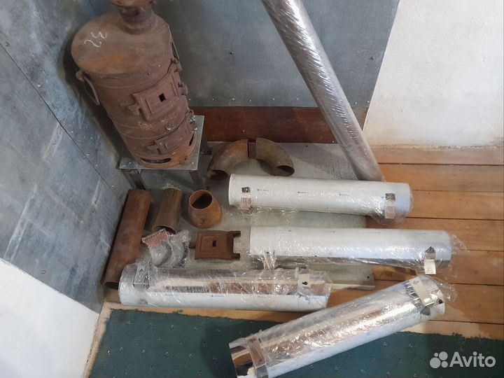 Печь буржуйка чугунная пов 57+полный комплект