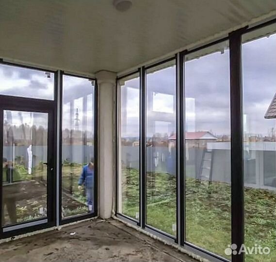 Раздвижные окна для балкона лоджии алюминиевые