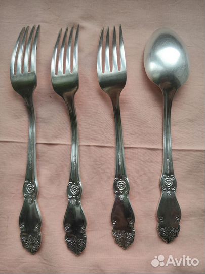 Набор столовых приборов мельхиор СССР