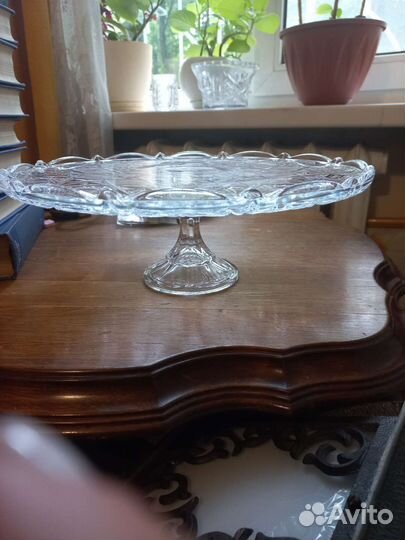 Кружка, ваза под торт хрусталь