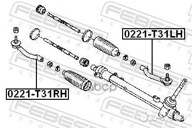 Наконечник рулевой L nissan Qashqai febest 0221