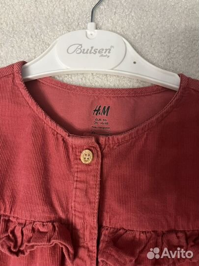 Комплект рубашка и лосины для девочки 86р h&m/zara