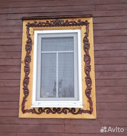 Наличники на окна, резные из массива дерева