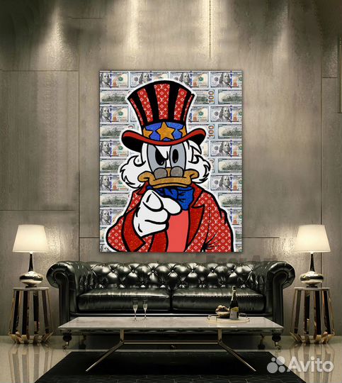 Картина на холсте в интерьер, офис, кальянную