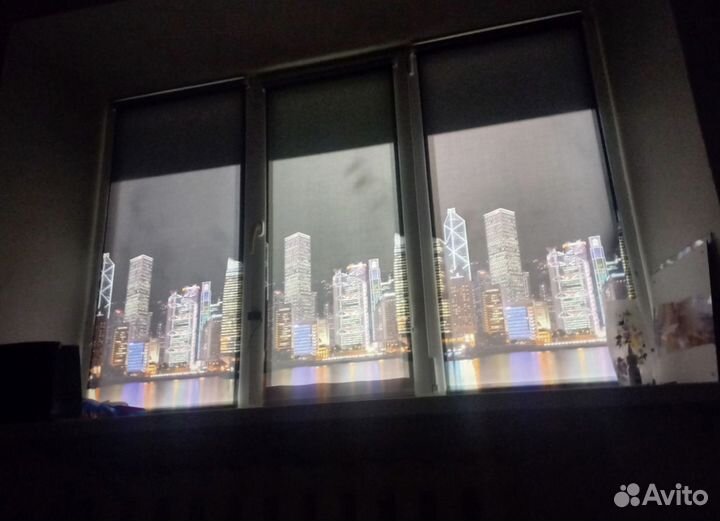 Рулонные шторы ночной город