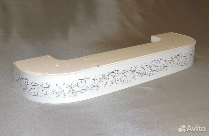 Карниз двухрядный пластик Галант Флёр 200 см белый