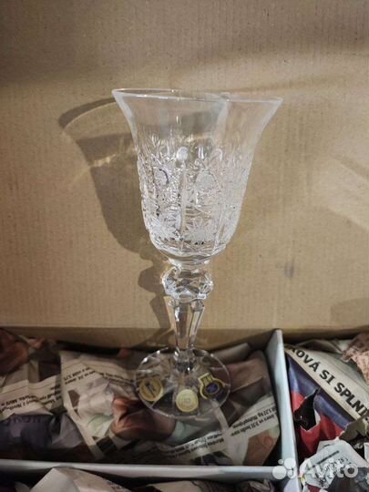 Хрустальные фужеры богемия