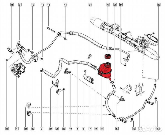Бачок гидроусилителя руля Renault Logan 2 L8