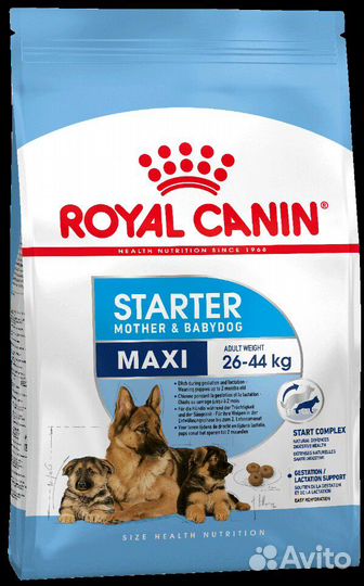 Корм Royal Canin Maxi starter, puppy, adult