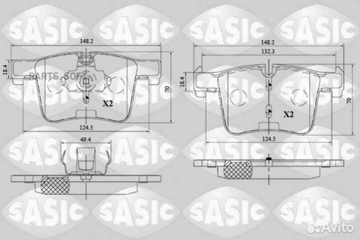 Колодки тормозные дисковые (комплект) BMW Serie 1 F20 F21 Serie 2 F22 F23 Serie 3 F30 F31 F34 Serie