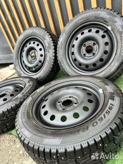 К-т колес Pirelli Ice Zero 195/60 R15 4:108, шипы