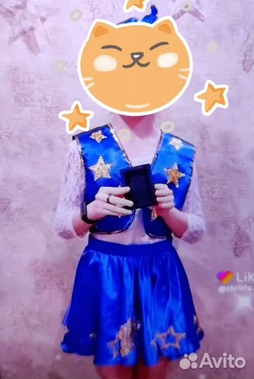 Костюм Снегурочки детский, карнав.маски, звездочет