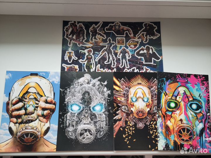 Открытки и наклейки Borderlands