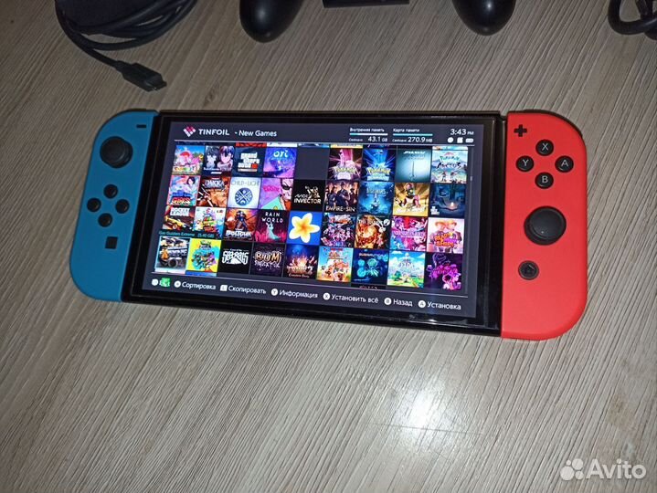 Nintendo switch oled прошитая с играми