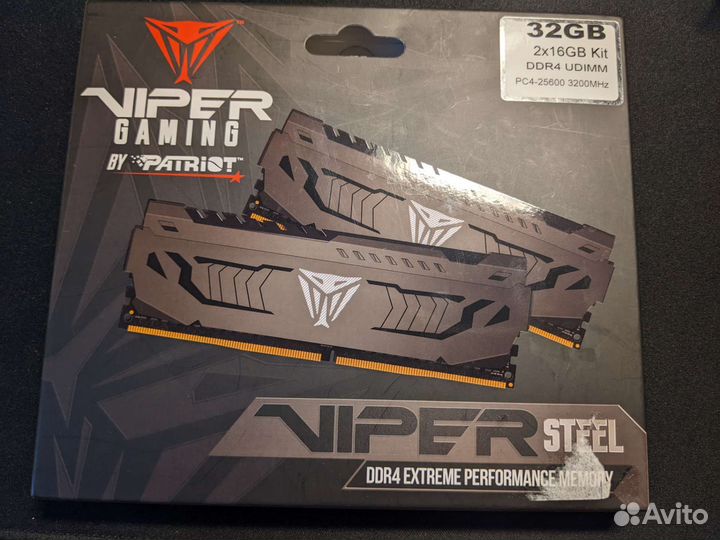 Оперативная память 32 Gb 3200 MHz patriot viper