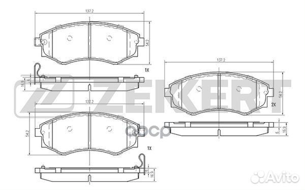 Колодки торм. диск. передн. Hyundai Elantra 00