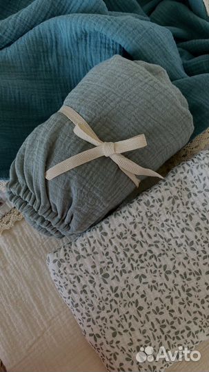 Простыня на резинке для детской кроватки 60/120