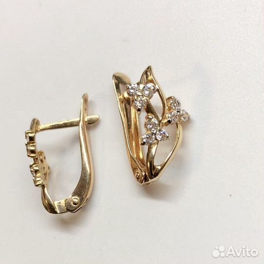 Золотые серьги 585 пробы