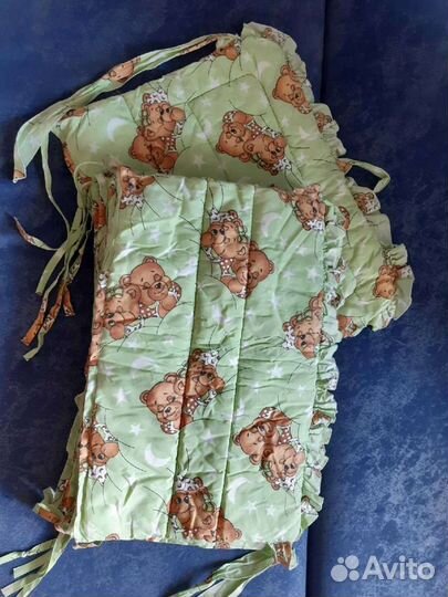 Бортики в кроватку+покрывало