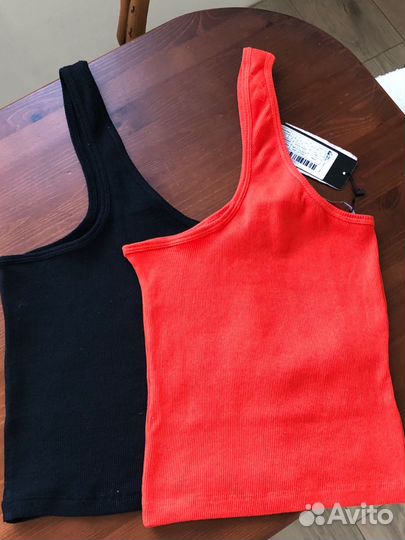 Топ 2шт майка zara h&m lime новая XS -M