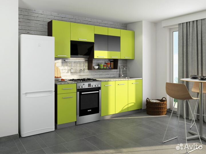 Кухонный гарнитур София 6 Венге/Лайм (готовая комп