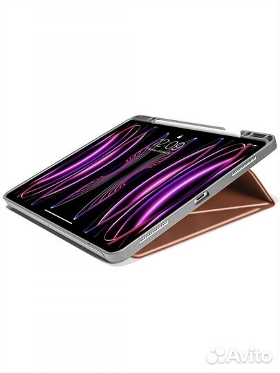 Чехол для iPad Pro 12.9 Tomtoc Tri-use Folio Brown