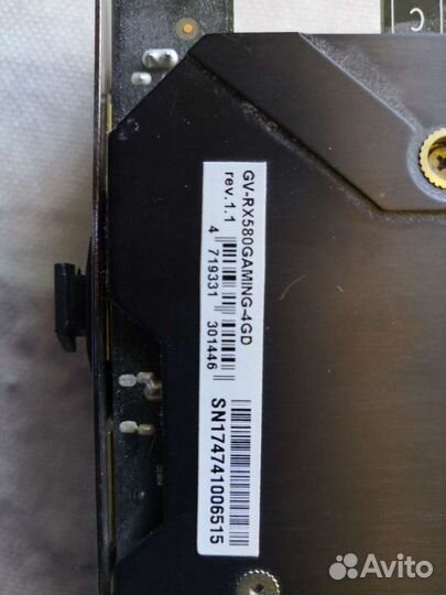 Видеокарта RX580 4gb Gigabyte
