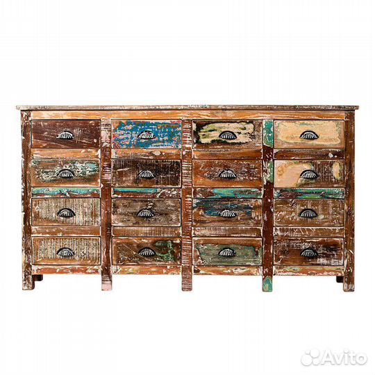 Комод деревянный в стиле лофт большой