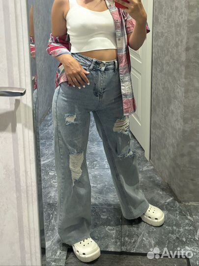 Джинсы палаццо 42 44
