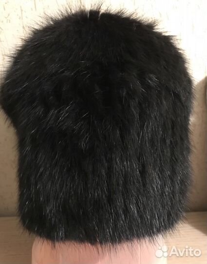 Шапка женская норковая вязаная новая