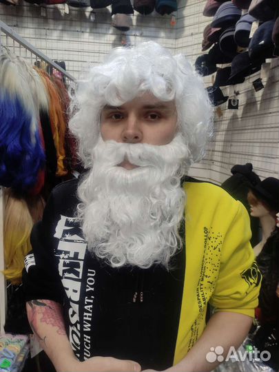 Парик и борода деда мороза